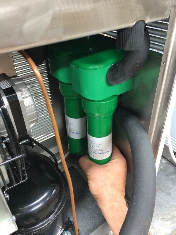 two stage filtration system fitted inside rs40